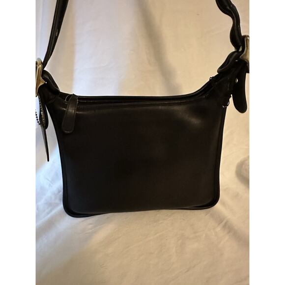 COACH Vintage Janice Legacy 9966 Black Leather Hobo Style Shoulder Bag - Picture 9 of 9